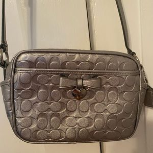 Silver Coach shoulder bag